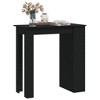 vidaXL Bar Table with Storage Rack Black 40.2 in.x19.7 in.x40.7 in. Engineered Wood - 3 of 4