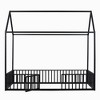 Whisen Elegant Design Metal Frame House Bed with Fence and Door - 4 of 4