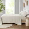 4 Pcs Elegant Solid Organic Cotton Sateen Sheet Set, All Season Bedding Set, Cozy Home Textile for Lux Bedroom Décor - 3 of 4