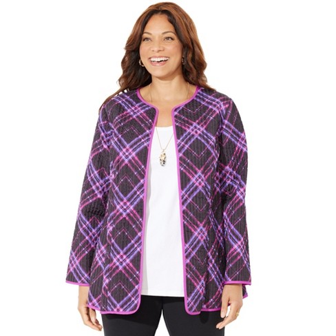 Catherines Women s Plus Size Reversible Quilted Jacket Target