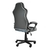 Elama High Back Faux Leather Adjustable Office Chair in Charcoal Grey - 4 of 4
