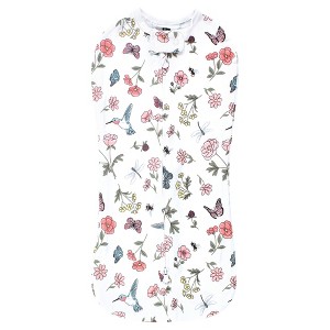 Hudson Baby Infant Girl Sleep Pod, Hummingbird Garden, 0-2 Months - 1 of 3