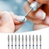 Unique Bargains Emery Nail Drill Bits Set for Acrylic Nails 3/32 Inch Nail Art Tools 44.2mm Length Blue 10 Pcs - 2 of 4