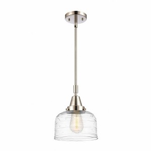 Bell - 1 Light Stem Hung Mini Pendant In Industrial Style-11.13 Inches Tall and 8 Inches Wide - 1 of 1
