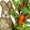 16" Artificial Spring Wreath with Bunny, Carrots and Berries Red - National Tree Company - 3 of 3