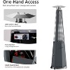 Decksplore 48000 BTU Stainless Steel Hexagon Pyramid Patio Heater Upgraded Quartz Glass Tube Propane Outdoor - 4 of 4