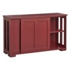 Buylateral Pacific Modular Design Stackable Cabinet with Sliding Doors Red: Transitional Style, Adjustable Shelf, MDF - 3 of 4