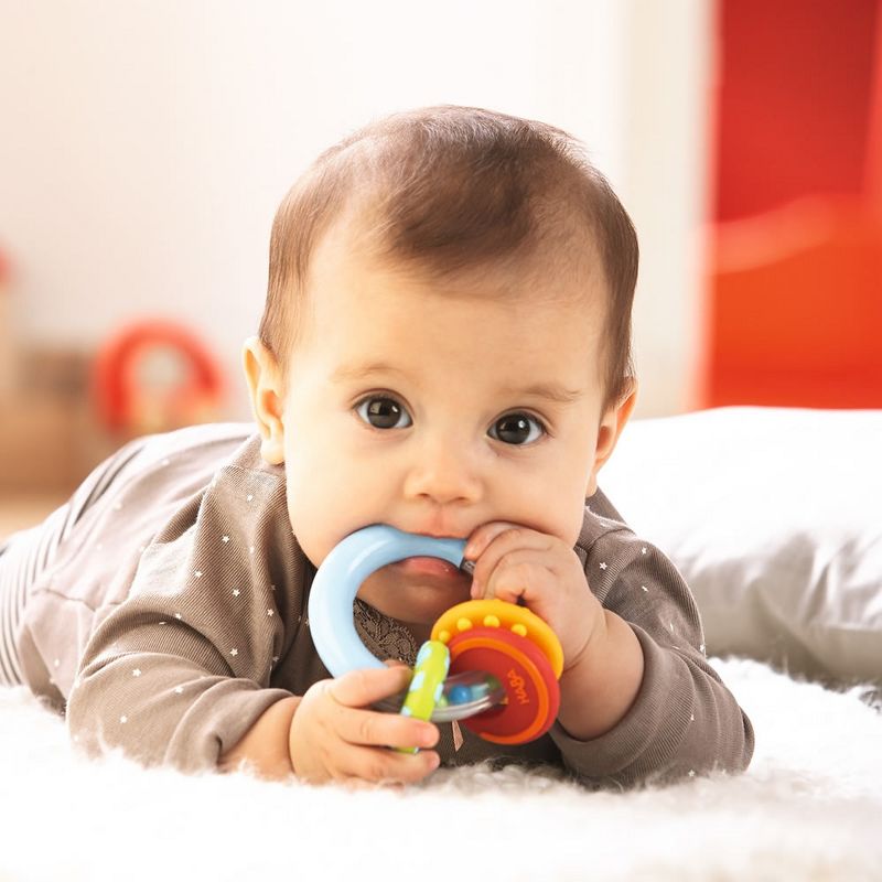HABA Nobbi Silicone Teether and Clutching Toy, 2 of 3
