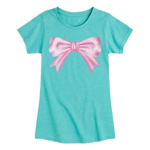 Girls' - Instant Message - Painted Bow -Youth Girls Short Sleeve T-Shirt Fitted Short Sleeve Graphic T-Shirt - 1 of 4