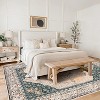 Acekool Boho Vintage Washable Area Rug, Soft Faux Velvet Non-Slip Carpet for Living Room Bedroom Kitchen Office, Easy Care - 2 of 4