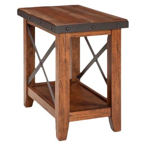 Taos Chairside Table Brown - Intercon: Fixed Shelf, Hardwood Frame, 24x26x16 Size - 1 of 1