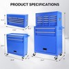 Tool Cart With 7 Organizer Tray Divider Set & Wheels, Large Rolling Tool Box Organizer For Garage, Workshop, Home Crafts - 3 of 4