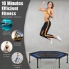 Costway 50'' Hexagonal Fitness Trampoline Exercise Rebounder W/Pad for Kids Adults - 3 of 4