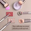Makeup Brush Set 18 Pcs Premium Synthetic Foundation Powder Concealers Eye shadows Blush Makeup Brushes with black case - 3 of 4