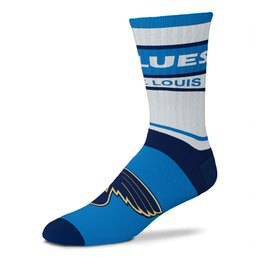 NHL St. Louis Blues Men's Bar Stripe Crew Socks - L