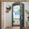 Key Holder for Wall Decorative with Shelf and Hooks, Wood Round Wall Mount with Holder,  Entryway Key Rack Hanger, Brow - 4 of 4