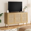 Lirago Natural Rattan Sideboard with 3 Doors-Kitchen & Living Room Storage Cabinet Brown - 4 of 4