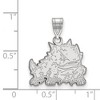 Black Bow Jewelry 14k White Gold Texas Christian Horned Frogs NCAA Medium Pendant - 2 of 3