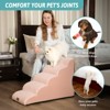 Cozy Kiss PetSafe Curved Dog Stairs – Foam Ramp for Small Pets, Non-Slip Ladder for Bed & Sofa with Waterproof Cover - 3 of 4