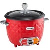 Courant 10-Cup (Cooked) / 5-Cup Uncooked Rice Cooker and Steamer with One-Touch Operation, Automatic Keep Warm Function, and Chrome Accents, Red - image 2 of 4