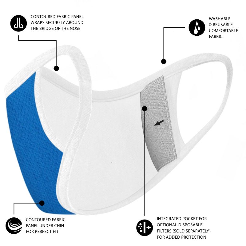 Safe+Mate Washable & Reusable Cloth Masks - Kids Multi Packs - Includes Filters, 4 of 9
