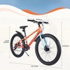 Infurnic Bicycles, 24 Inch Bicycle with Adjustable Seat, Fat Tire Mountain Bike for Boys and Girls, Orange, 64.17"*24.8"*35.04" - 2 of 4