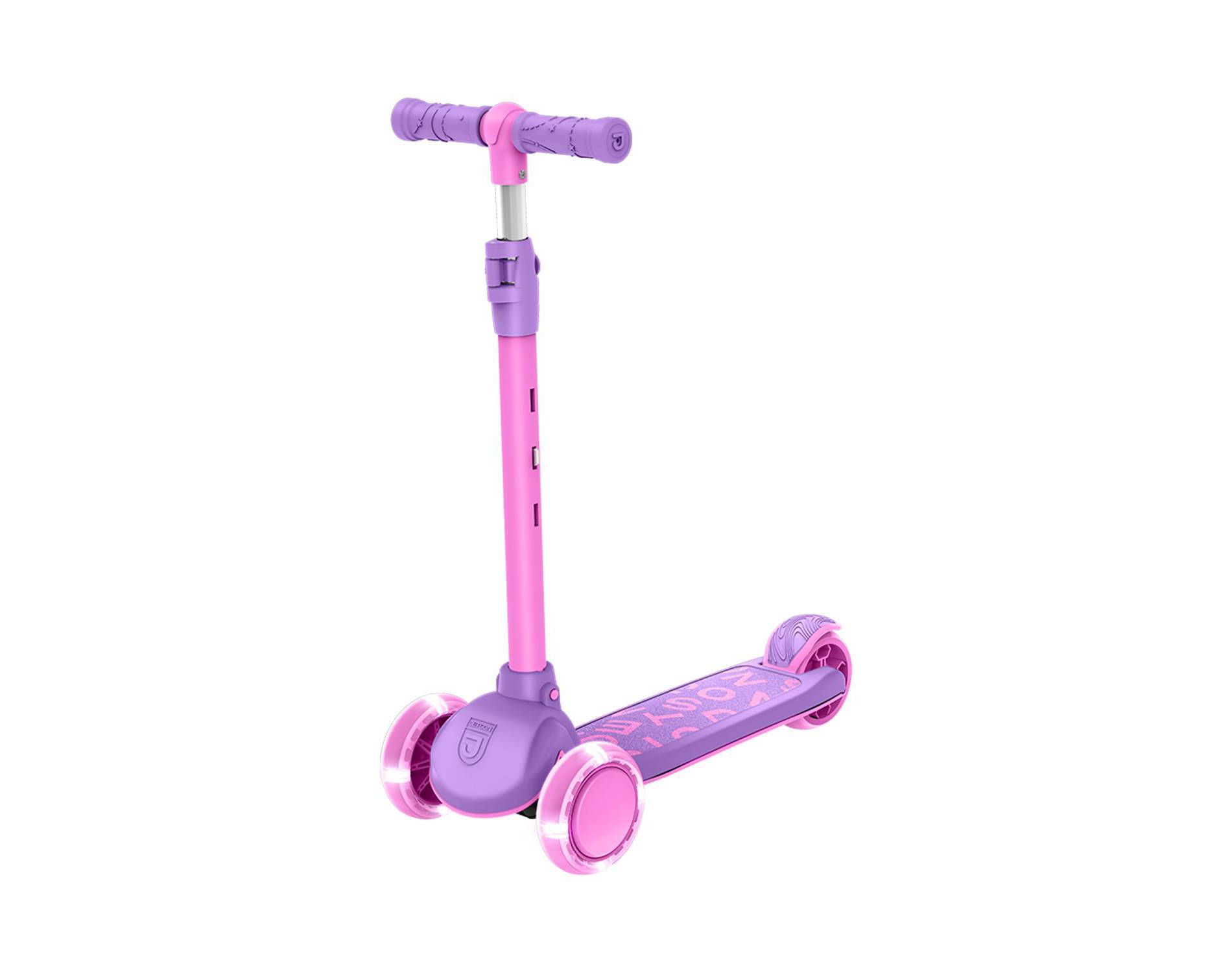 Jetson Gem Learn & Grow Kick 3-Wheel Kick Scooter - Purple/Pink: Adjustable Handlebar, LED Lights