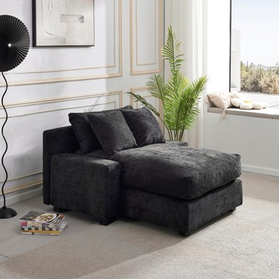 48.8" Daybed Sleeper Sofa with Square Arms, Solid Wood Frame and Plush Polyester Cushion