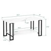 NicBex Modern 39.37" Rectangle Coffee Table with 2 Layers Shelves for Living Room and Bedroom - image 2 of 4