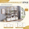 78" H Modern Open Wooden Console Bookshelves,4-Tiers Office Bookcase with Doors And Steel Frame,Living Room Storage Display Shelf-Baofuwish - 3 of 4