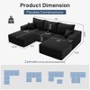 GYIIYUO 113" Boneless Sectional Cloud Couch Sofa Bed for Living Room, Modular Modern Lounge 3 Seater Couches with Chaise, No Assemble - 2 of 4