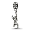 Black Bow Jewelry Sterling Silver Cheerleader Dangle Bead Charm - 4 of 4