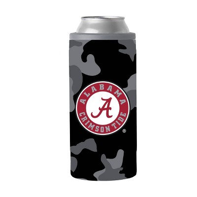 NCAA Alabama Crimson Tide 12oz Black Camo Slim Can Cooler