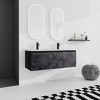 SEVOBAL Bathroom Storage Cabinets Floating Vanity With Soft Close Doors And Modern Storage for Contemporary Homes, Black, 47.6"*18.3"*17.3" - 2 of 4
