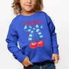 The Juniper Shop Coquette America Cherries Toddler Sweatshirt - 4T - Royal - 3 of 4