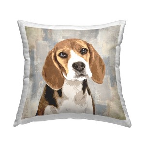 Stupell Industries Pet Beagle Portrait Abstract Beige Pattern - 1 of 3