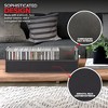 Stock Your Home CD Storage Organizer Box- Faux Leather (Black/Grey) - 3 of 4