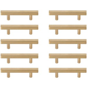 Elegant Lighting Dior 3Inch Center to Center Brass Bar Pull Multipack (set of 10) - 1 of 4