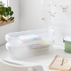 3qt Shallow Slim Bin White - Brightroom™ - 2 of 4