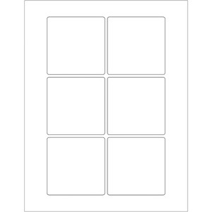Tape Logic Rectangular Laser Labels 3" x 3" White 600/Case (LL166) - 1 of 1