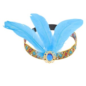 Unique Bargains Halloween Christmas Women's Feather Elastic Band Headband 1 Pc - 1 of 4