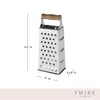 Twine Acacia Wood Handled Cheese Grater, Stainless Steel Grater, Citrus Zester, Reinforced Base, Vintage Kitchenware - 3 of 4