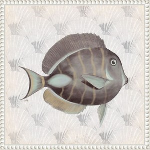 Amanti Art Neutral Vintage Fish II by Elizabeth Medley Canvas Wall Art Print Framed 16 x 16-in. - 1 of 4