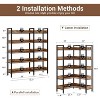 5 Tier Convertible Corner Book Shelf, Modern Industrial Bookcase, L Shaped Storage Display Shelf for Home Office, Living Room, Study Room - 2 of 4