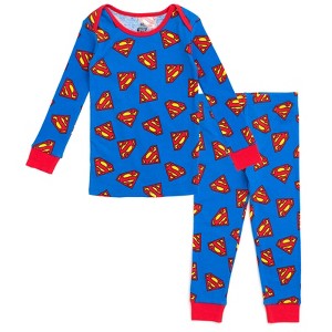 DC Comics Justice League Pajama Shirt and Pants Sleep Set Toddler - 1 of 4