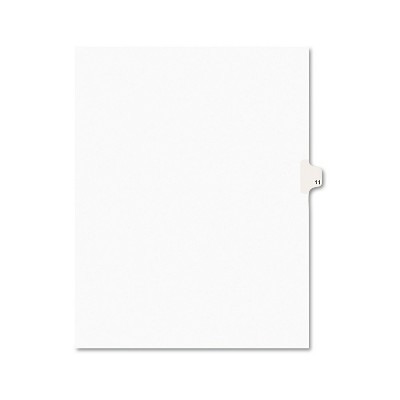 Avery-Style Legal Exhibit Side Tab Divider Title: 11 Letter White 25/Pack 11921