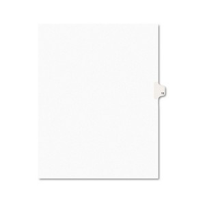 Avery-Style Legal Exhibit Side Tab Divider Title: 11 Letter White 25/Pack 11921 - 1 of 4