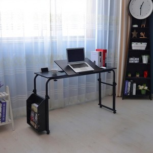 31.5/47.24" Overbed Table with Wheels, Adjustable Height & Tilt Laptop Desk Cart, Cross-Bed Eating Desk for Hospital & Home - 1 of 4