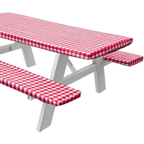 fitted picnic tablecloths vinyl