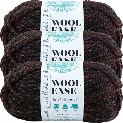 3 Pack) Lion Brand Wool-ease Thick & Quick Yarn - Cranberry : Target